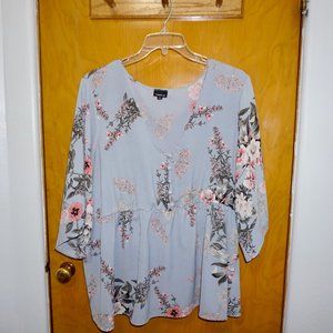 Torrid Size 4x Button Front Floral Top